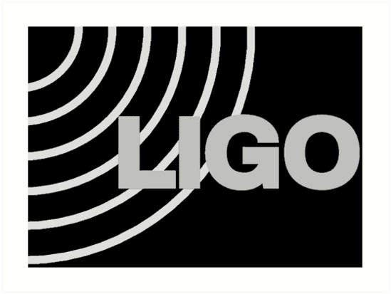 image LIGO logo with concentric wave patterns on black background.