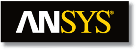 ansys-logo-w-blur Logo of ANSYS software on a black background.