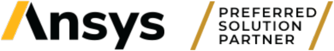 Ansys logo with partner certification text. Ansys logo with partner certification text.