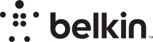 Belkin logo with stylized dot figure.
