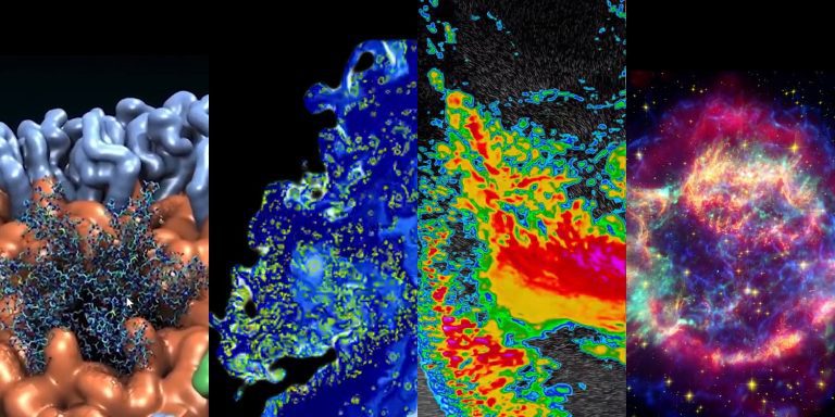 Colorful abstract scientific visualizations in sequence. Colorful abstract scientific visualizations in sequence.