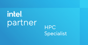 Intel partner HPC specialist blue badge.