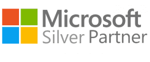 Microsoft Silver Partner logo with text.