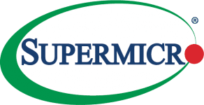 Supermicro logo with green and red accents.