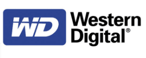 Western Digital logo with blue and black text.
