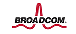 Broadcom logo with red and black design.