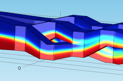 3D geological model with colorful layers. 3D geological model with colorful layers.