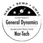 General Dynamics and Nor-Tech subcontractor badge.