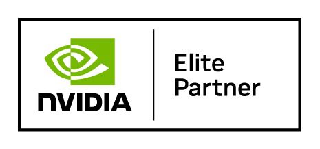 NVIDIA Elite Partner logo with green and black text on white background.