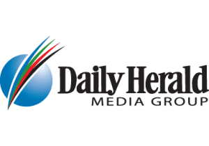 Daily Herald Media Group logo with blue and red swoosh.