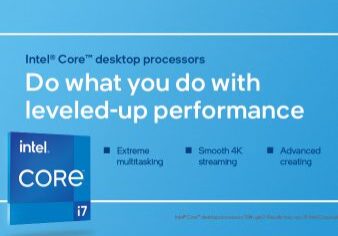 Intel Core i7 desktop processor advertisement.