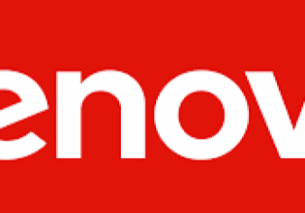 Red and white Lenovo logo image.